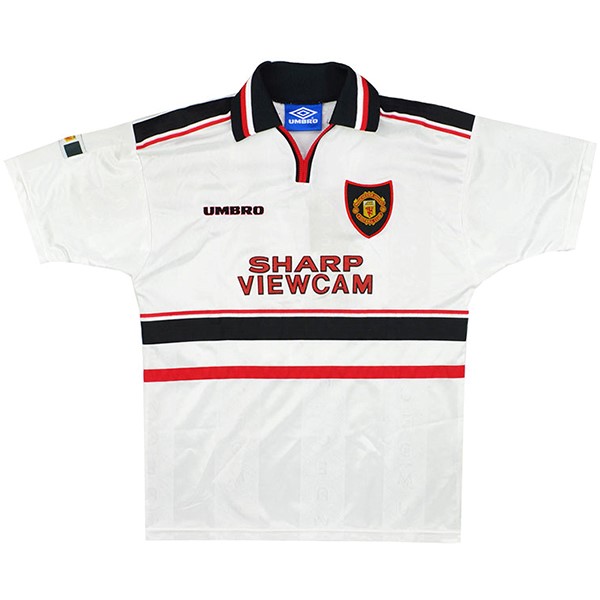 Authentic Camiseta Manchester United 2ª Retro 1998 1999 Blanco
